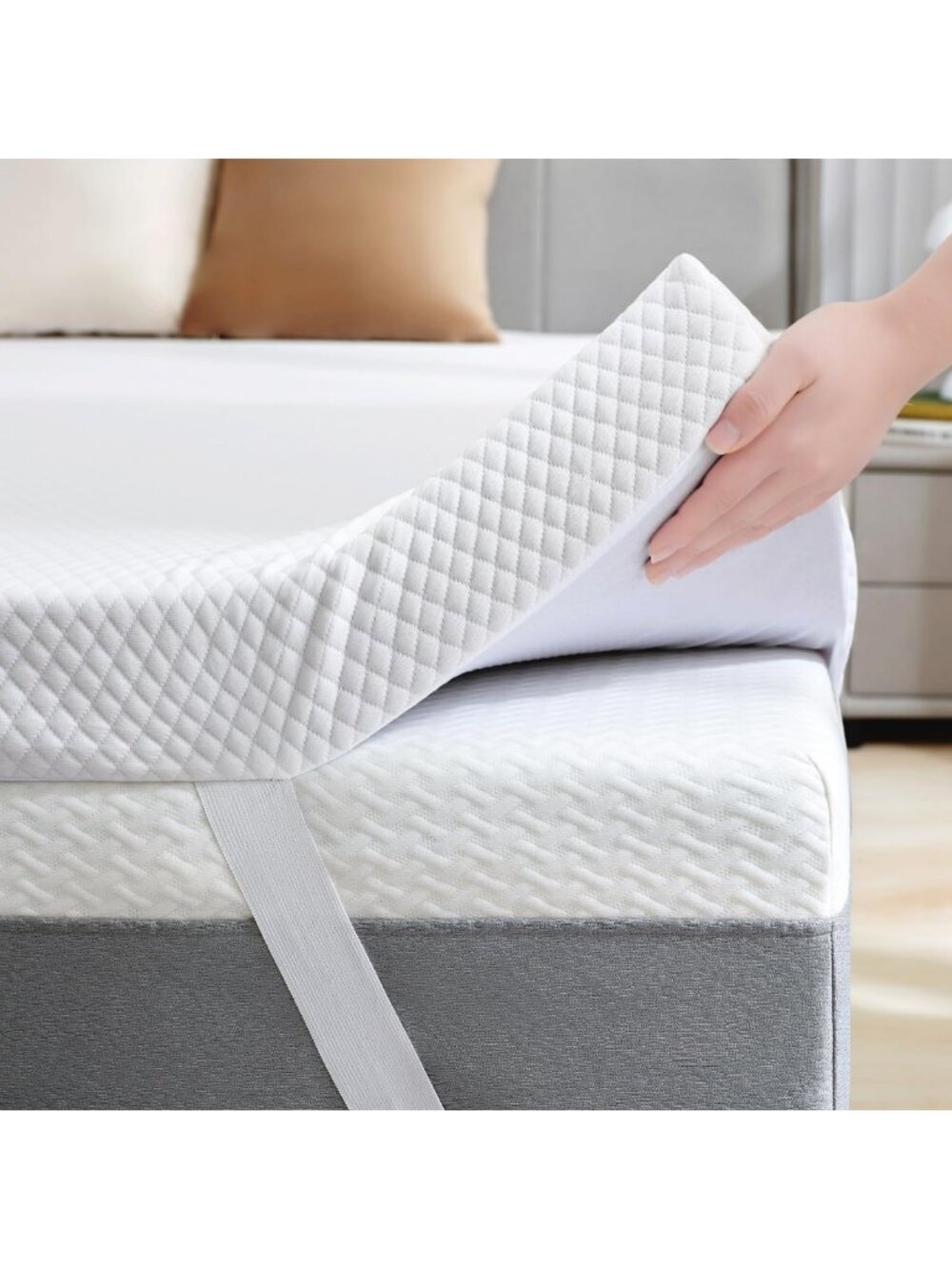 2-Inch Gel Memory Foam Mattress Topper Twin - Ventilated, Soft Cover, Back Pain